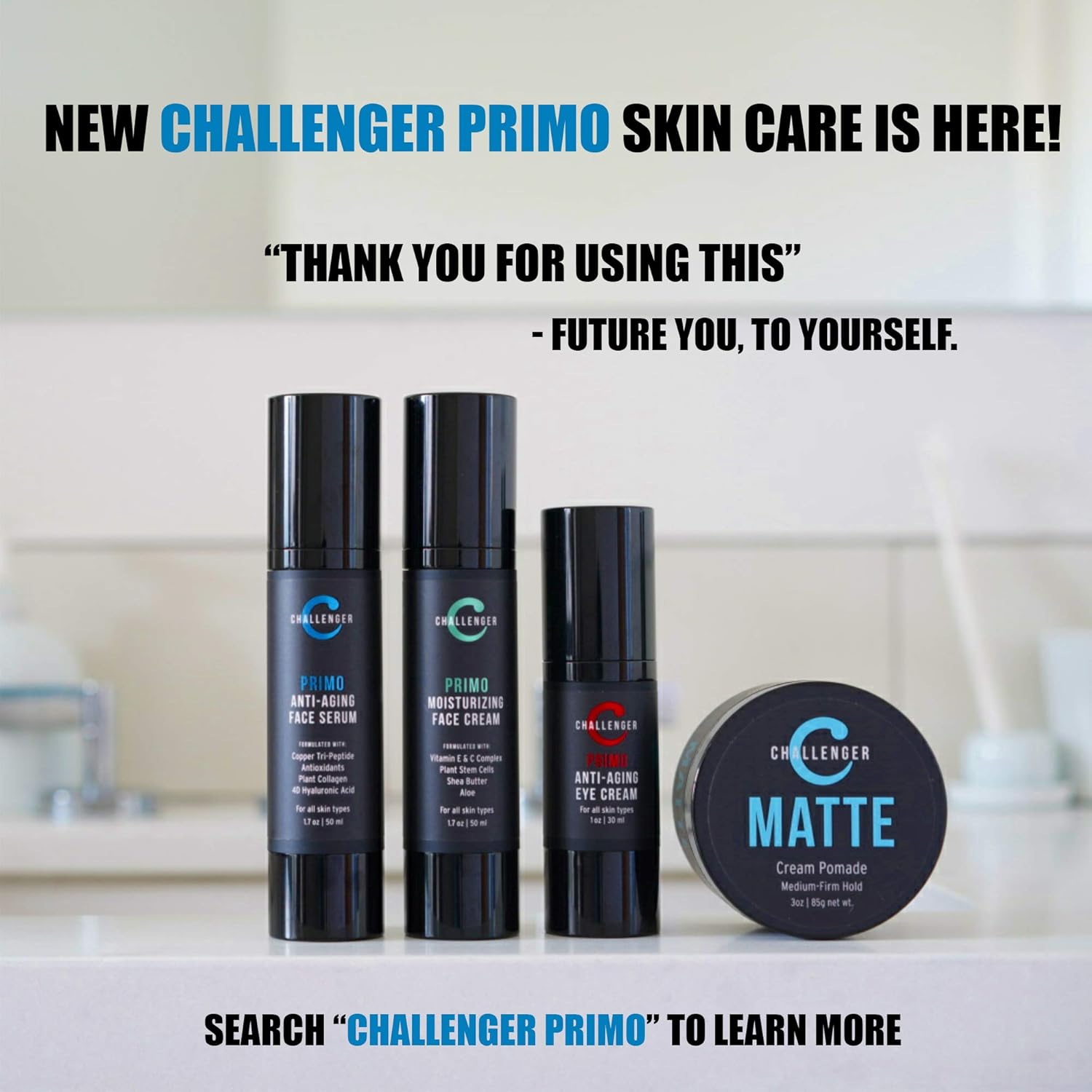 Challenger Men’s Matte Cream Pomade, 3 Ounce | Natural Finish, Clean & Subtle Scent | Medium Firm Hold | Water Based & Travel Friendly. Hair Wax, Fiber, Clay, Paste All In One: Beauty