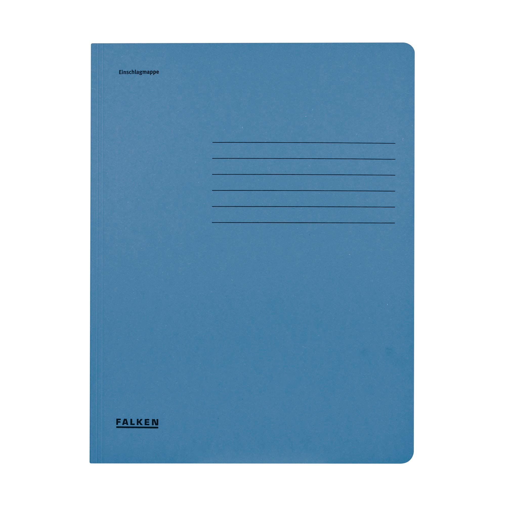 Exacompta - Ref 80001316001F - FALKEN - Recycled 3-Flap Folders - A4 (210 x 297mm) in Size, 320gsm Recycled Manilla, Holds Up To 200 Sheets - Blue (Pack of 25)