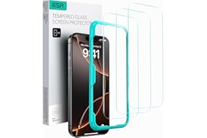ESR 3 Pack for iPhone 16 Pro Max Screen Protector, [9H Hardness] [Military Grade Shatterproof] Tempered Glass Film with Easy Installation Tool, HD Clear, Scratch Resistant