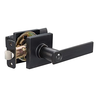 Buy Amazon Basics Contemporary Stamford Door Lever With Lock Privacy Oil Rubbed Bronze Online In Turkey B07j4vnkh4