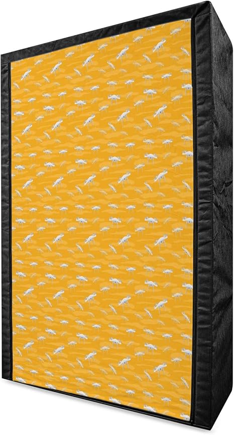 Amazon Com Ambesonne Sky Portable Fabric Wardrobe Flying Drones With 4 Propellers And Mounted Camera Modern Technology Clothing Organizer And Storage Closet With Shelves 42 5 Pale Orange And Pale Grey Home Kitchen