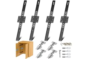 LOODMEO Sliding Hidden Door Track, Pocket Door Hardware, Smooth Gliding Pocket Door Slides with Hinges for Cabinet and Recessed Doors (22IN, Set, 2)
