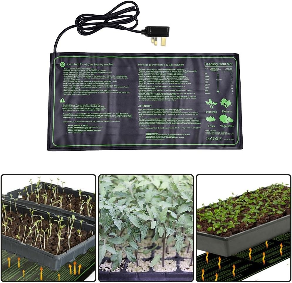 Seedling Heat Mat IP67 Waterproof Plant Heating Mat Foldable 18W