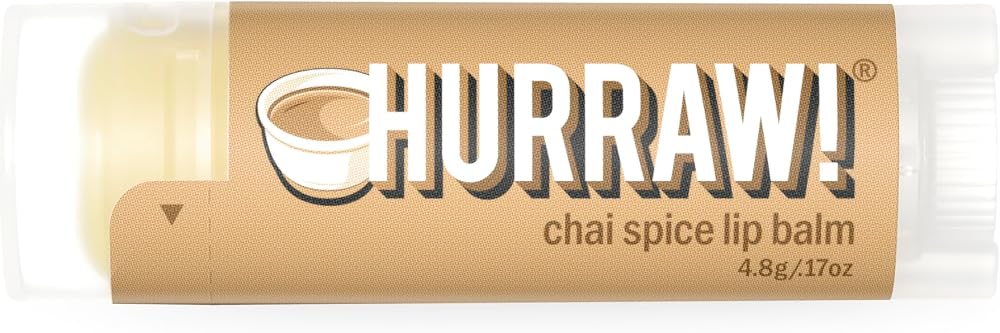 Hurraw! Chai Spice Lip Balm Organic Vegan Cruelty Gluten Free Non GMO 4.8g