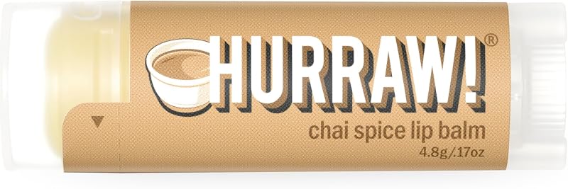 Hurraw! Chai Spice Lip Balm Organic Vegan Cruelty Gluten Free Non GMO 4.8g