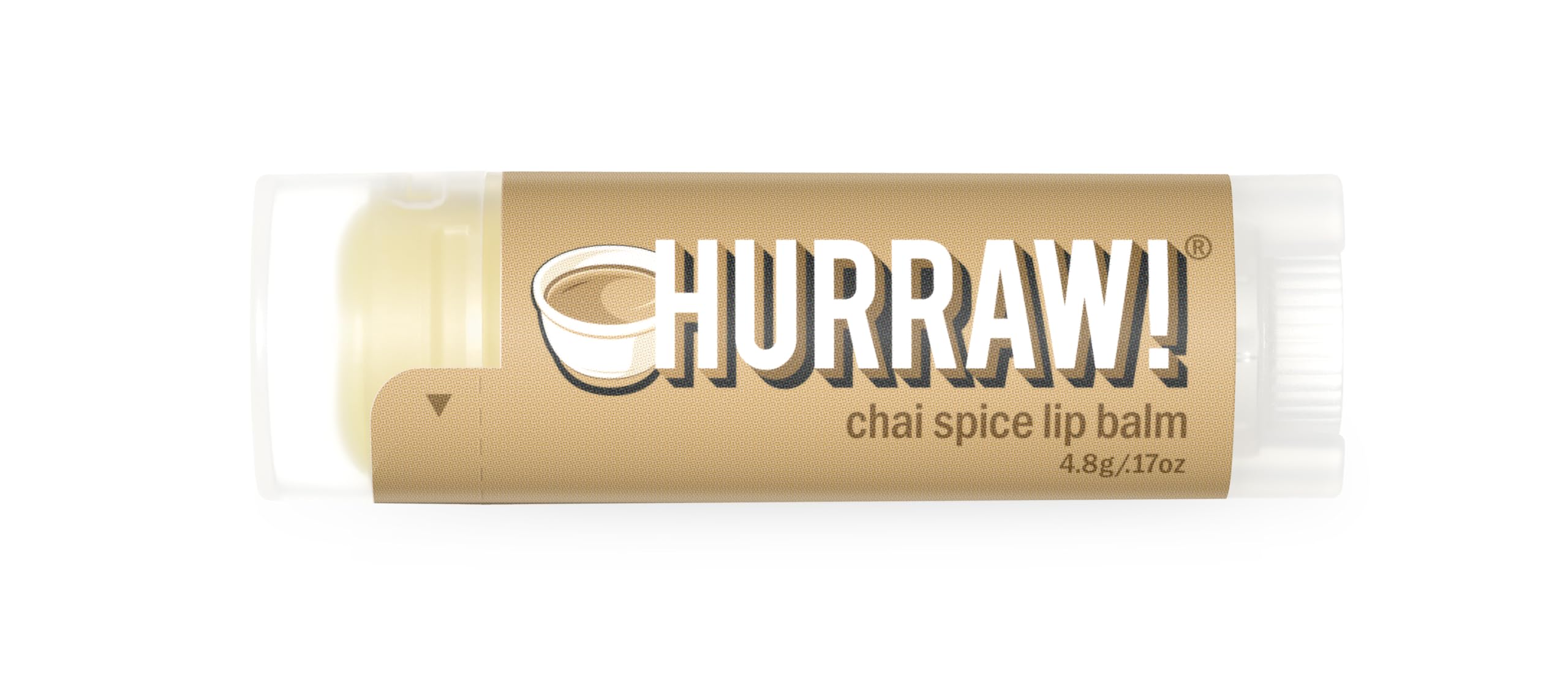Hurraw! Chai Spice Lip Balm: Organic, Certified Vegan, Cruelty and Gluten Free. Non-GMO, 100% Natural Ingredients. Bee, Shea, Soy and Palm Free. Made in USA
