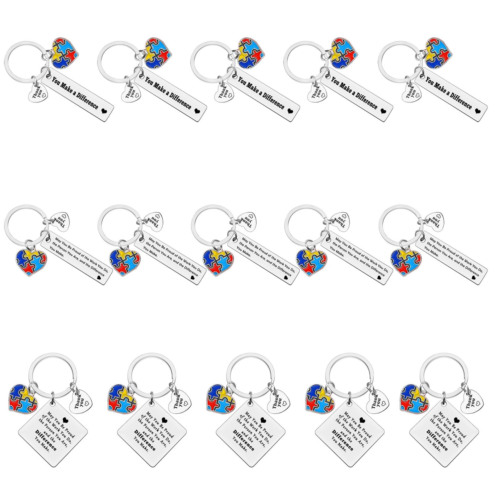 Ximalun 15 Pcs Autism Awareness Gifts Thank You Gifts for Autism Teacher Special Education Teacher Gifts ABA Therapist Appreciation Gifts SPED Teacher Gifts Autism Awareness Month Gifts