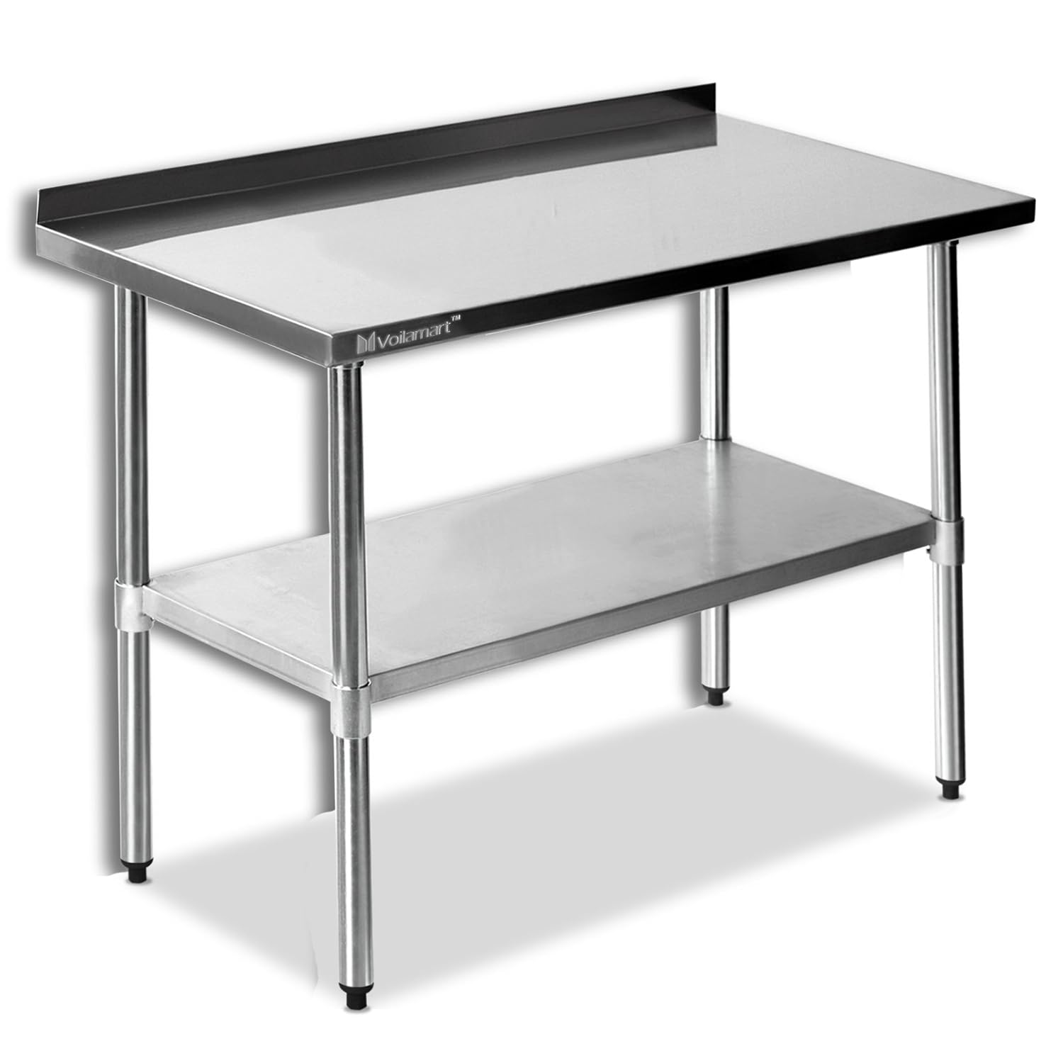 Voilamart 60"x24" Prep Table 5 x 2FT Stainless Steel Catering Table