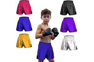 Agile Dragon Kid's Muay Thai Shorts Martial Arts MMA Kickboxing Shorts for Boys Girls Boxing Trunks Shorts