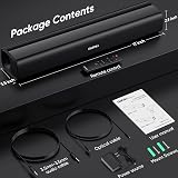Saiyin 17-Inch Sound Bar 40W Bluetooth 5.3 Optical AUX Sub Out TV PC view 6