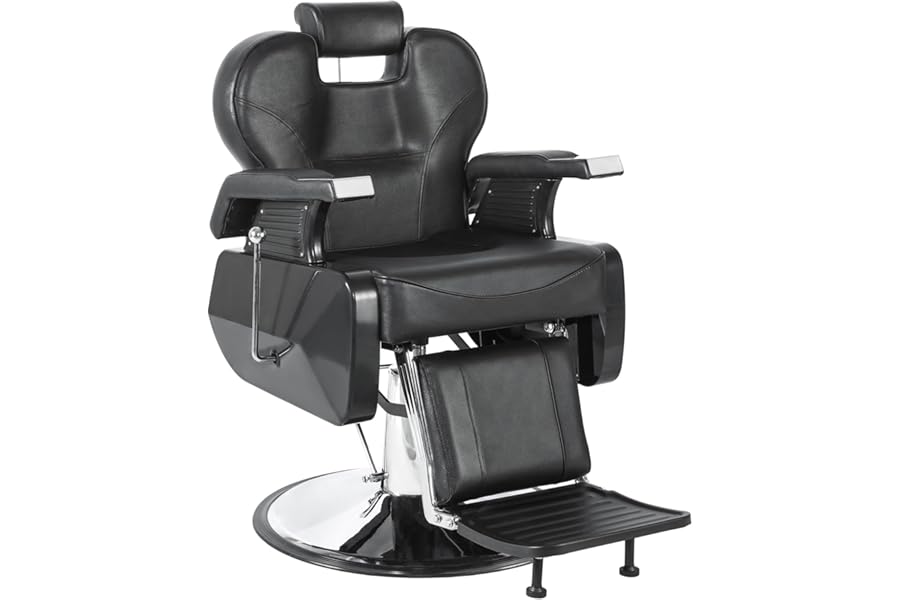 Hicomony Barber Chair Salon Chairs for Hair Stylist Heavy Duty Hydraulic Reclining for Salon Barbershop Hair Stylist Professional