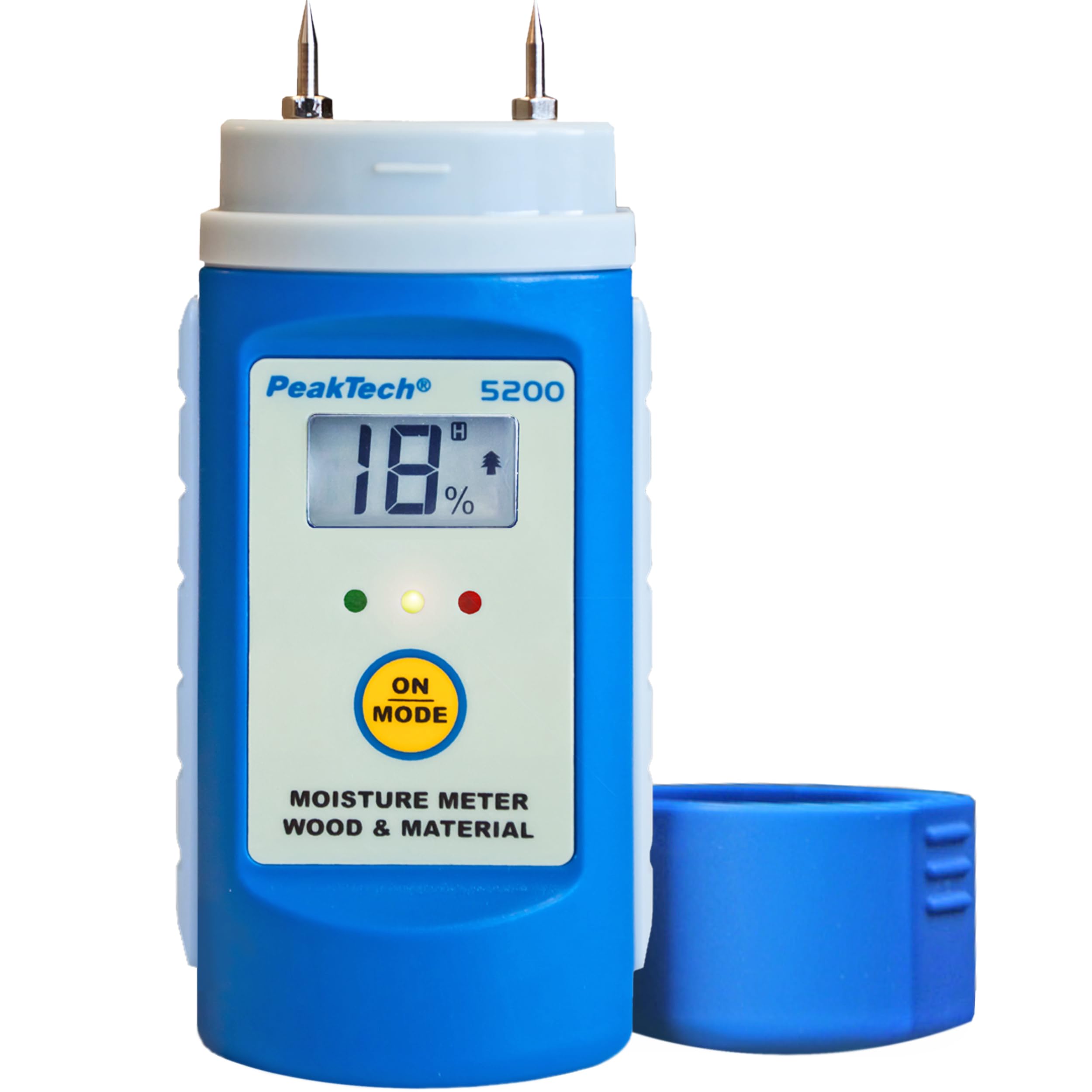 PeakTech Wood and material moisture meter with replaceable test probes, 1 piece, P 5200
