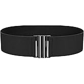 VONMELLI Wide Elastic Stretchy Belts for Women - Trimmer Stretch Waistband Retro Waist Belt for Dresses