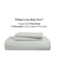 LANE LINEN Twin XL Fitted Sheet, 100% Organic