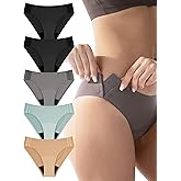 TIICHOO Adaptive Leak Proof Underwear for Women Post Surgery Underwear Bikini Panties with Hook & Eye Closures 5 Pack