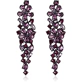 EleQueen Sparkle Marquise Rhinestone Crystal Statement Dangle Earrings for Women, Art Deco Prom Chandelier Jewelry for Wedding Bridal