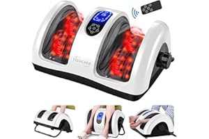 TISSCARE Shiatsu Foot Massager with Heat: Foot Massager Machine for Neuropathy, Plantar Fasciitis and Pain Relief-Massage Foot, Leg, Calf, Ankle with Deep Kneading Heat Therapy, Gift for Woman, Man