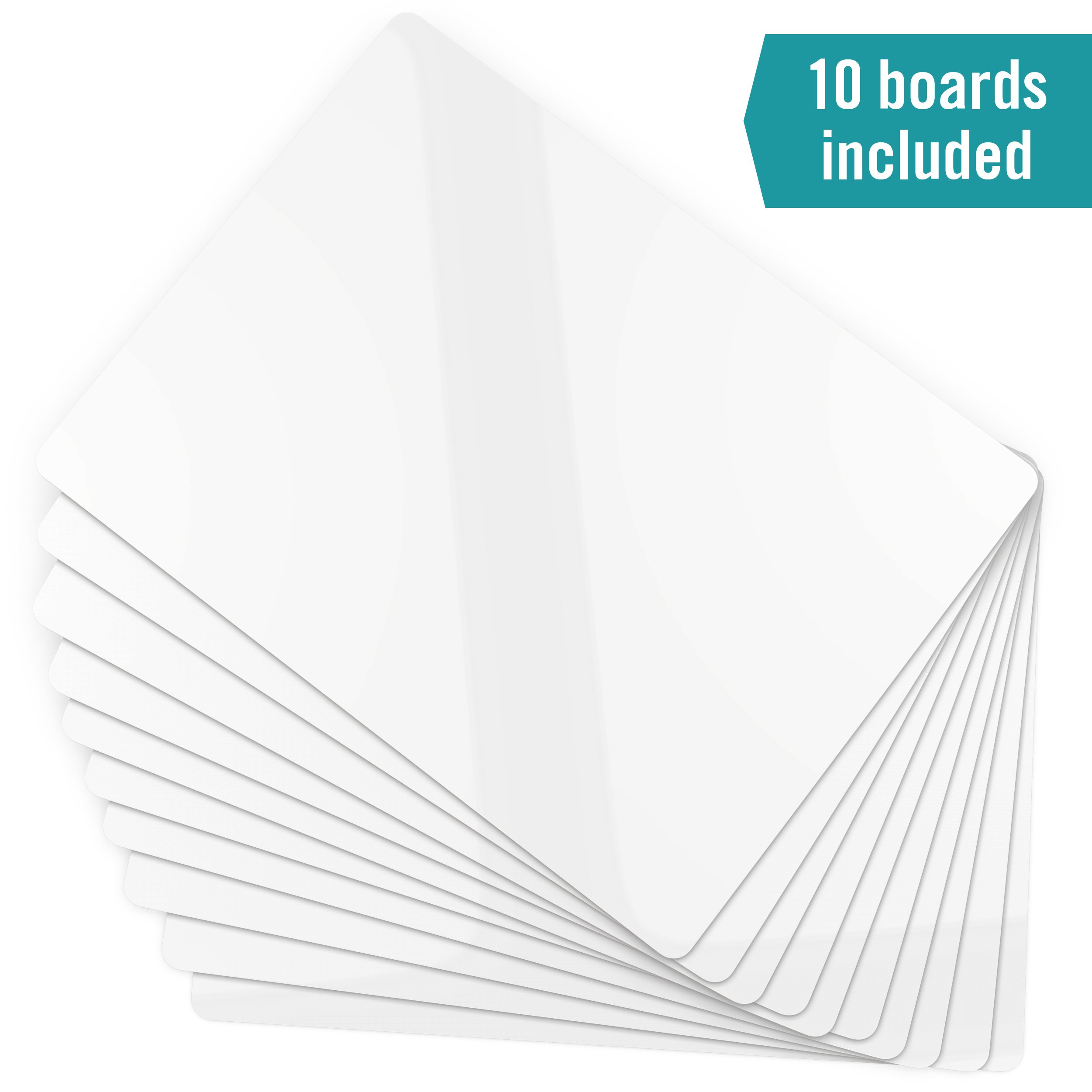 Double Sided Student Dry Erase Whiteboards Pack of 10 9 X 12 inch