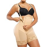 SHAPELLX Tummy Control Shapewear Faja Colombianas Side Zipper Body Shaper Plus Size Postpartum Bodysuit With Butt Lift