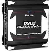 Pyle 2 Channel Car Stereo Amplifier- 1400W Dual Channel Bridgeable High Power MOSFET Audio Sound Auto Small Speaker Amp w/ Crossover, Bass Boost Control, Gold Plated RCA Input Output, Black - PLA2200