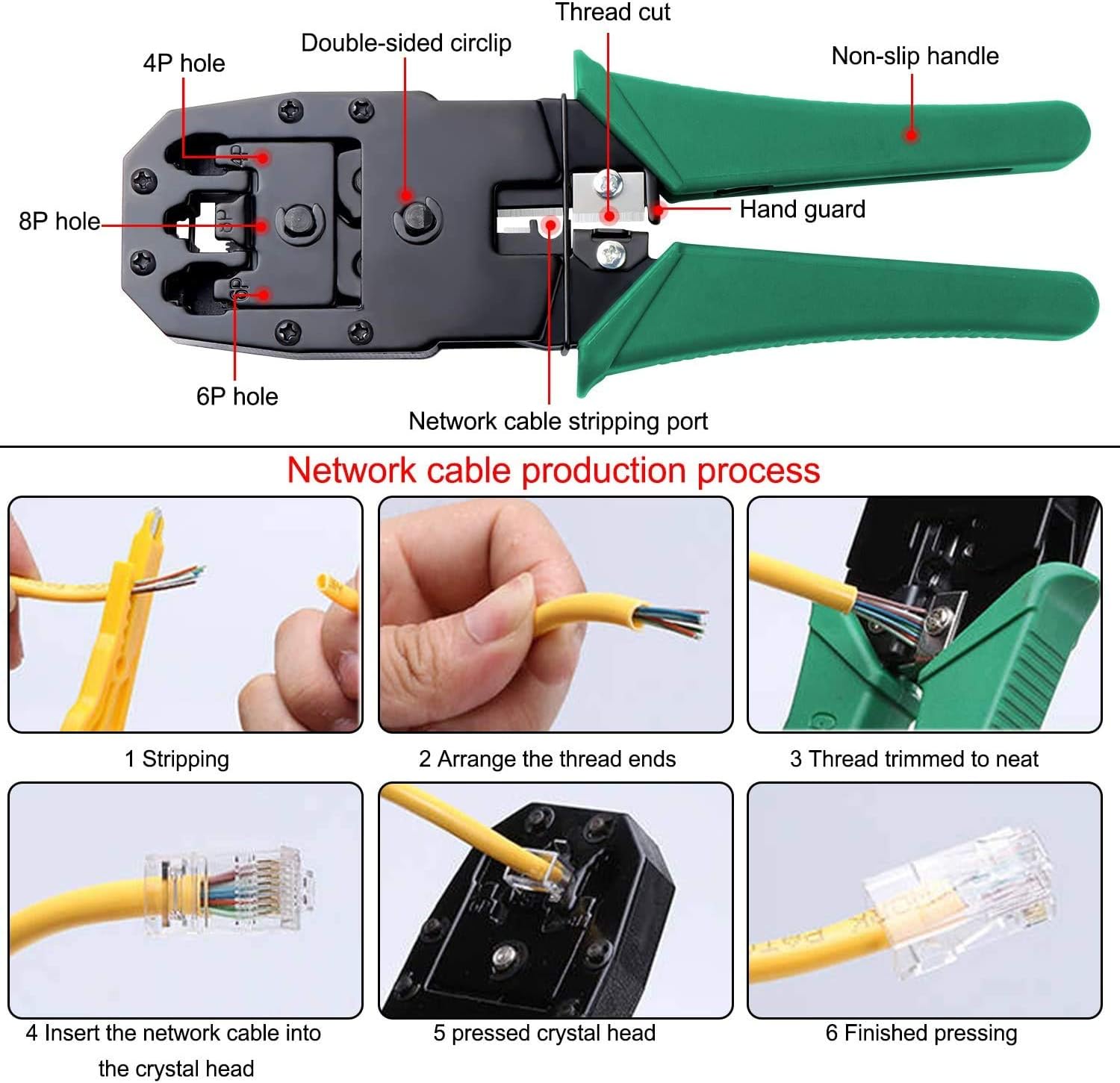 Network Repair Tools Kit,Tokmali 12 in 1 Ethernet Network Computer ...