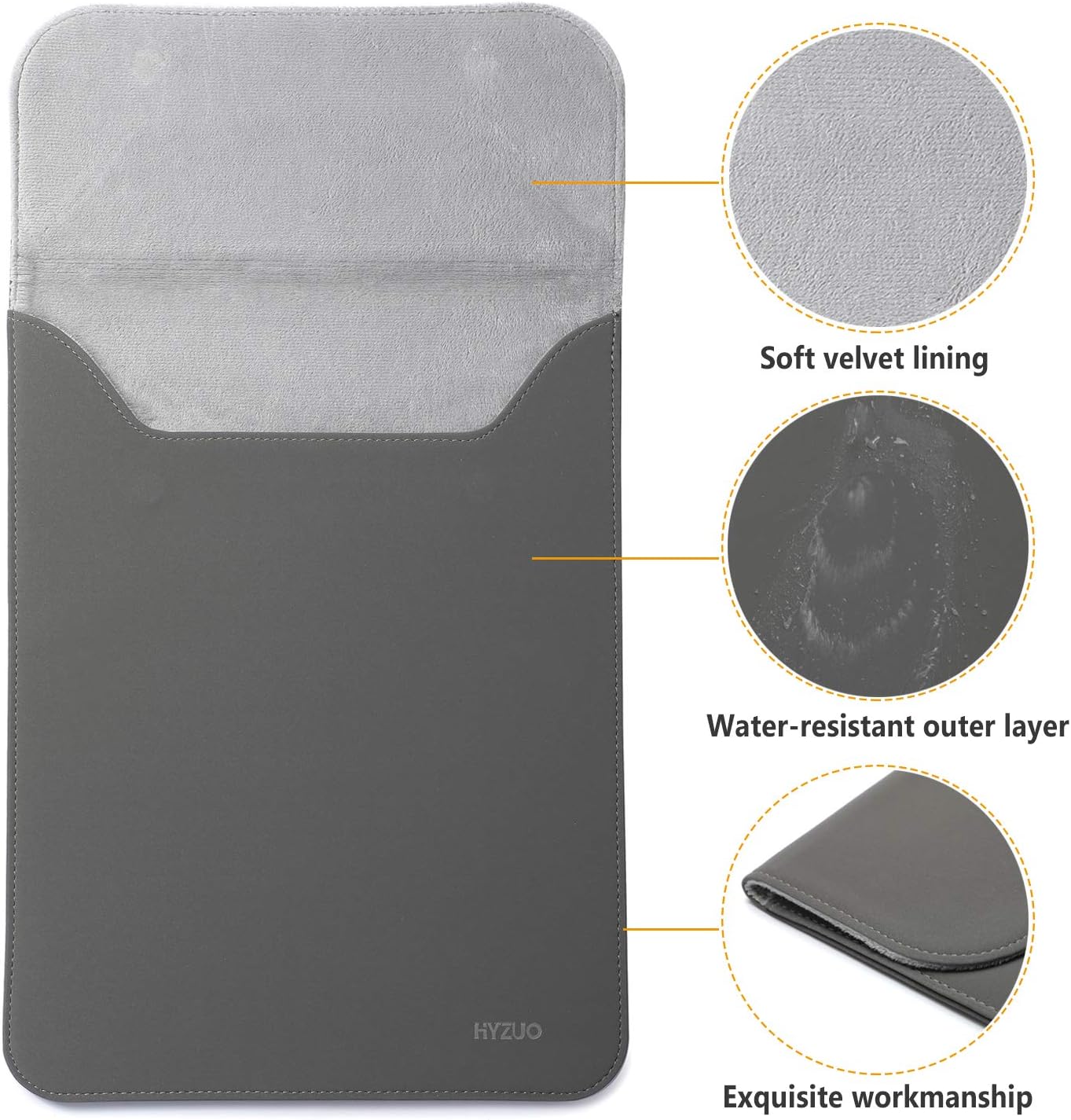 HYZUO 13 Inch Laptop Sleeve PC Case for MacBook Pro 13 M2 M1 2026-2016, 13" MacBook Neo 2026 A3404 - Image 5