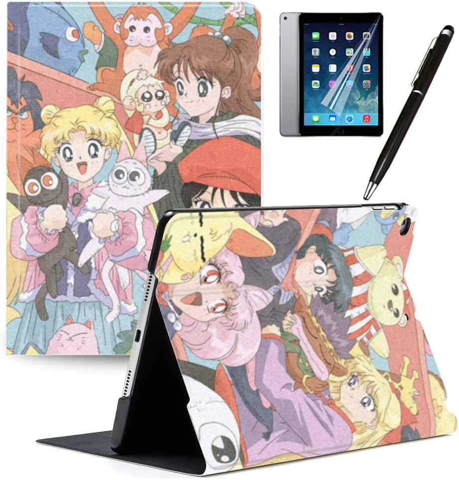 iPad 10.2 Case iPad 7th Generation 10.2" 2019 Case Sailor Moon Cute Cartoon Cover PU Leather Stand Protection Smart Auto Sleep/Wake Shell Fit for iPad 7th(10.2 inch)#D