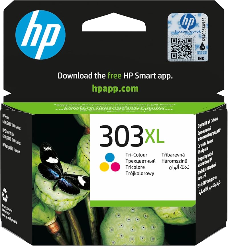 HP 303XL Tri-color High Yield Original Ink Cartridge T6N03AE
