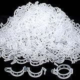 Fandamei 300 PCS Plastic Garden Plant Support Clips, Tomato Clips, Plant Ties, Trellis Clips, for Tomato Cucumber Flower Squa