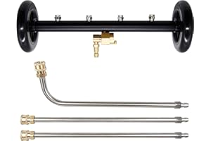 Twinkle Star 16 Inch Dual-Function Undercarriage Cleaner, Surface Cleaner for Pressure Washer, Underbody Car Wash Water Broom with 2 Piece Extension Wand and 90 Degree Angled Wand, 4000 PSI