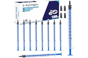 GUFASTORE 100Pack 1ml Syringes With Caps