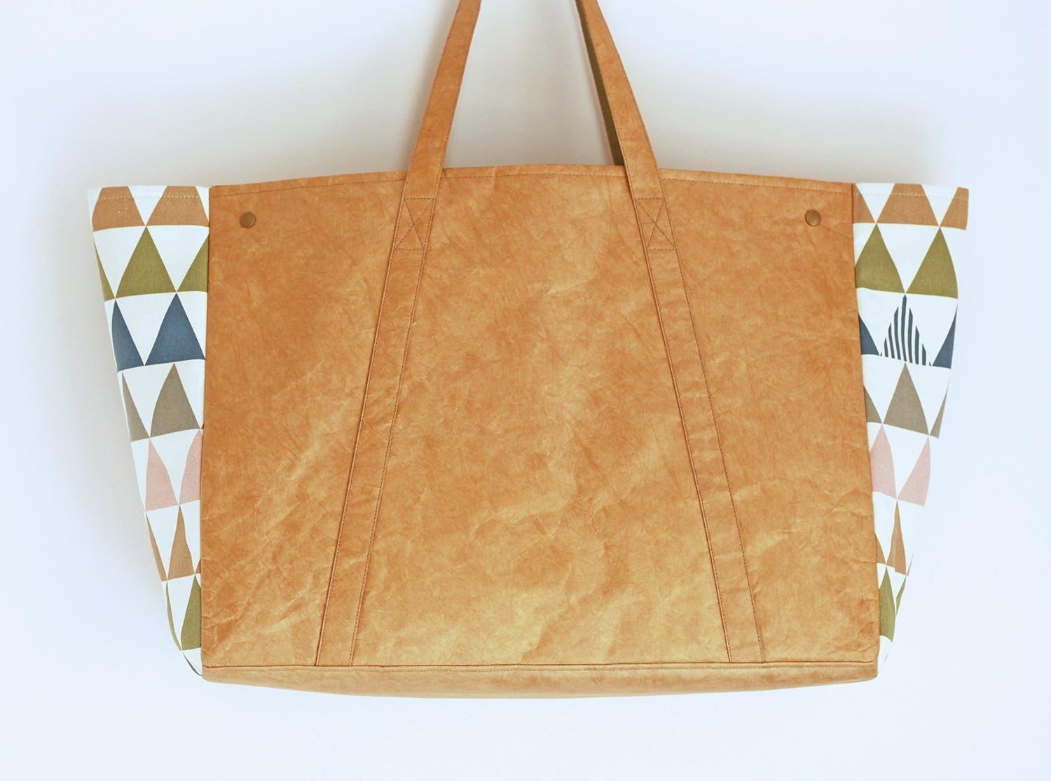 Women's Tyvek Paper and Linen Cotton Fabric Tote Bag