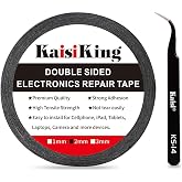 Kaisiking 2mm LCD Repair Tape for Phone Screen, Adhesive Tape with 1 Tweezers for Cell Phone, iPad, Tablets, Laptops, Camera