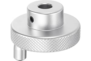 HARFINGTON Aluminum Alloy Handwheel 50mm OD 10mm Bore Lathe Hand Wheel with Rotate Handle Aluminum Milling Machine Handle wit