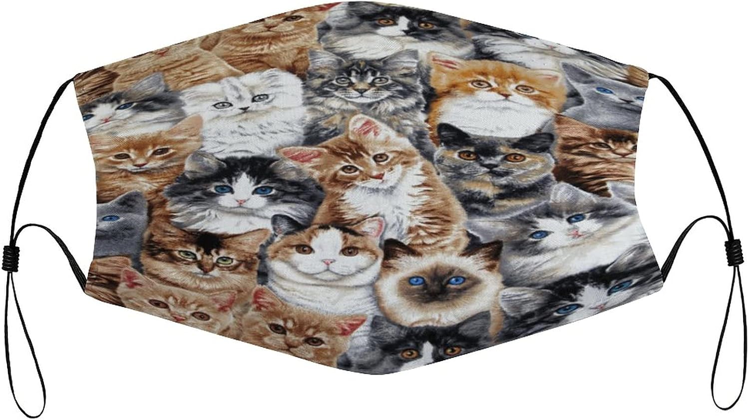 Cute Cats Face Mask Washable&Reusable Breathable Anti Dust Masks Mouth