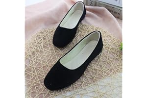 Women's Suede Ballet Flats - Round Toe Slip-On Ballerina Flats, Comfortable Casual Work Shoes for Daily Wear, Office, Travel
