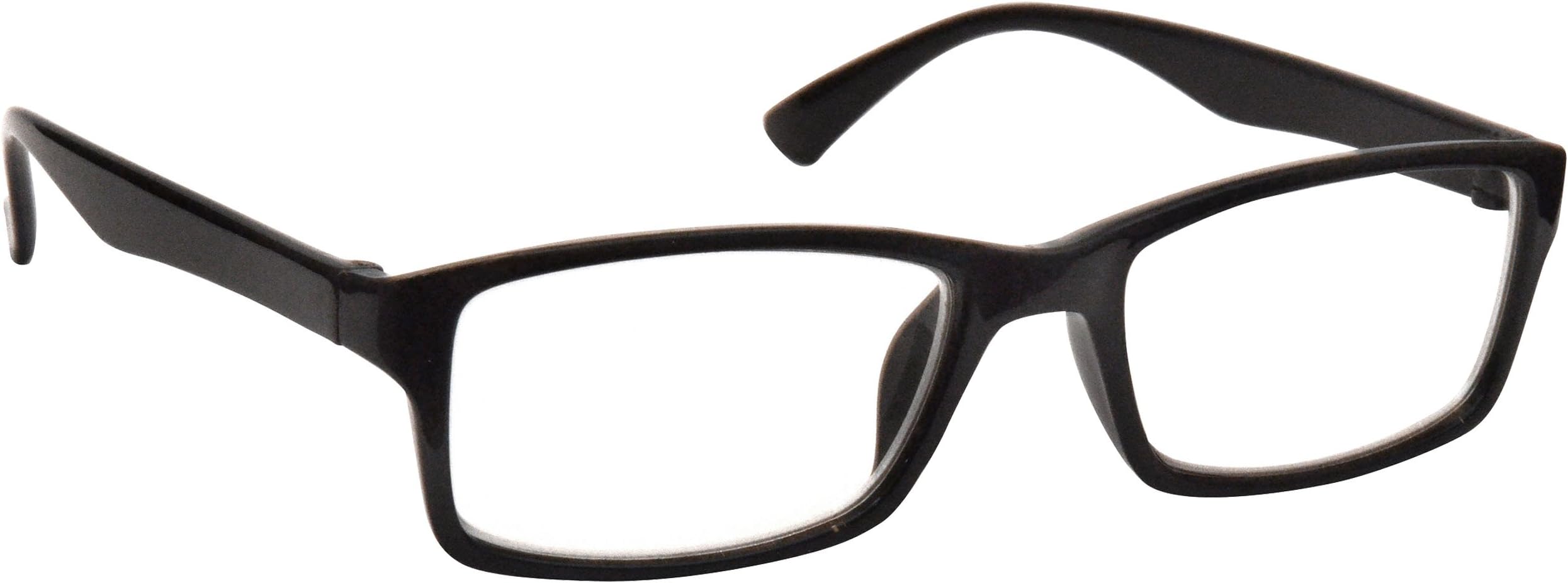 The Reading Glasses Company Black Near Short Sighted Distance Glasses For Myopia Mens Womens UVM092BK -1.50
