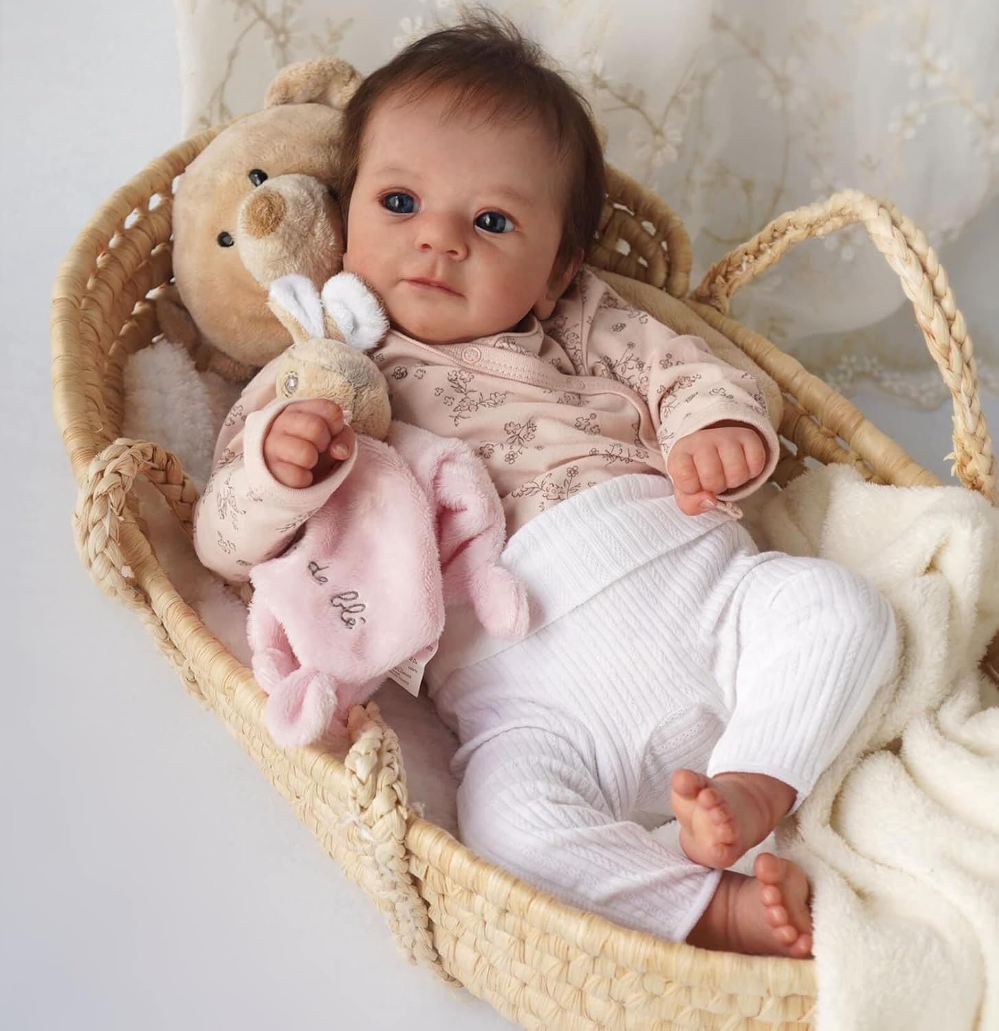 Zero Pam Reborn Baby Puppe - 48 Cm Vollsilikon, Lebensecht Mit Haaren Und Zubehör