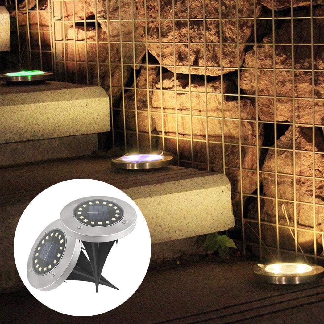 Solar 16LEDs Underground Lights Waterproof Lawn Lights Garden