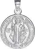 eJewelryPlus Sterling Silver Saint Benedict Medal
