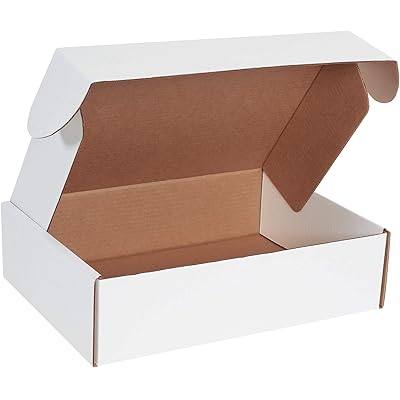 BOX USA BMFL15114 15 1/8"L x 11 1/8"W x 4"H, White (Pack of 50)