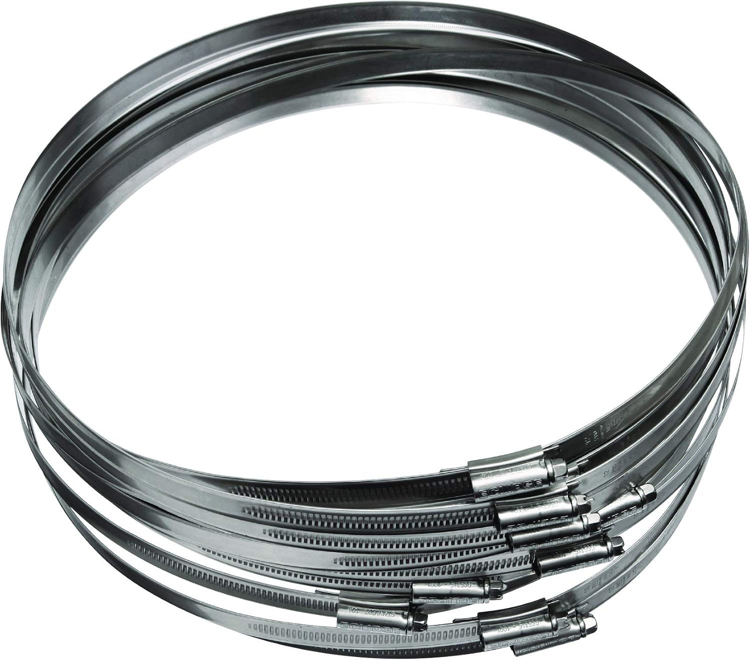 Eclipse Professional Tools ECW4-12 W4 Bag of 10 240-280mm (9 ⅞" - 11") 304 Stainless Steel Worm Gear Hose Clamps - Image 3