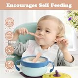 Vicloon Silicone Baby Fork and Spoon Set 2 Pcs Self Feeding Toddler Kit view 5