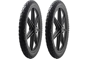 MARATHON INDUSTRIES 2 PACK -Marathon 92010 Flat Free 20" Replacement Tire Assembly for Rubbermaid Big Wheel Carts, Black