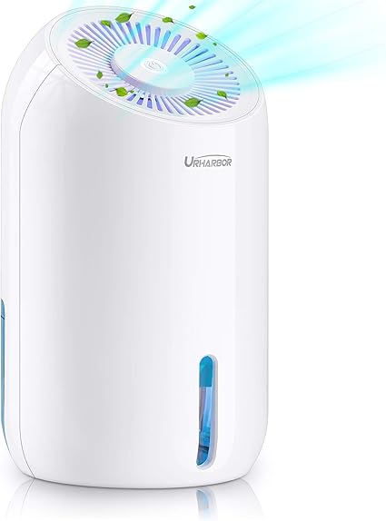 Amazon 除湿機 小型 150 超広範囲除湿 400ml 日強除湿力 衣類乾燥 カビ防止 7色ランプ 強力除湿 部屋干し 省エネ 軽量 静音作業 900ml大容量 ワンタッチ操作 除湿器 コンパクト 大容量 強力除湿 水位窓付き ペルチェ式 Urharbor ウルハーバー 湿気 梅雨 結露 台風