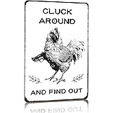 Smilelife Funny Chicken Gifts Chicken Tin Sign for Home Farm Chicken Coop Farmhouse Kicthen Garden Decor 8 X 12 Inch (3220)