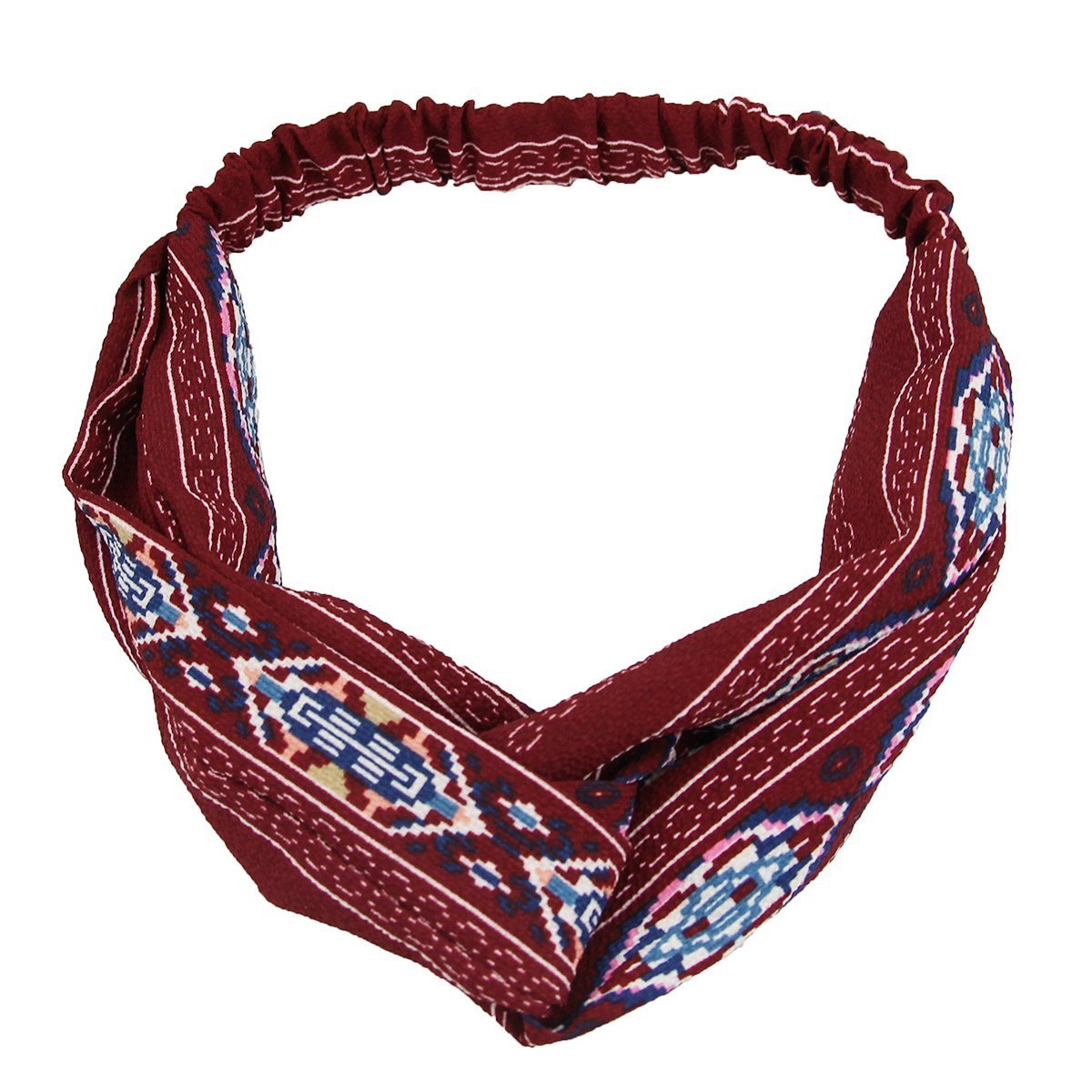 Beautyer 6Pcs Women Headband High Elastic Head Wrap Classical Retro Style Printed Twisted Hair Bands (6pcs)