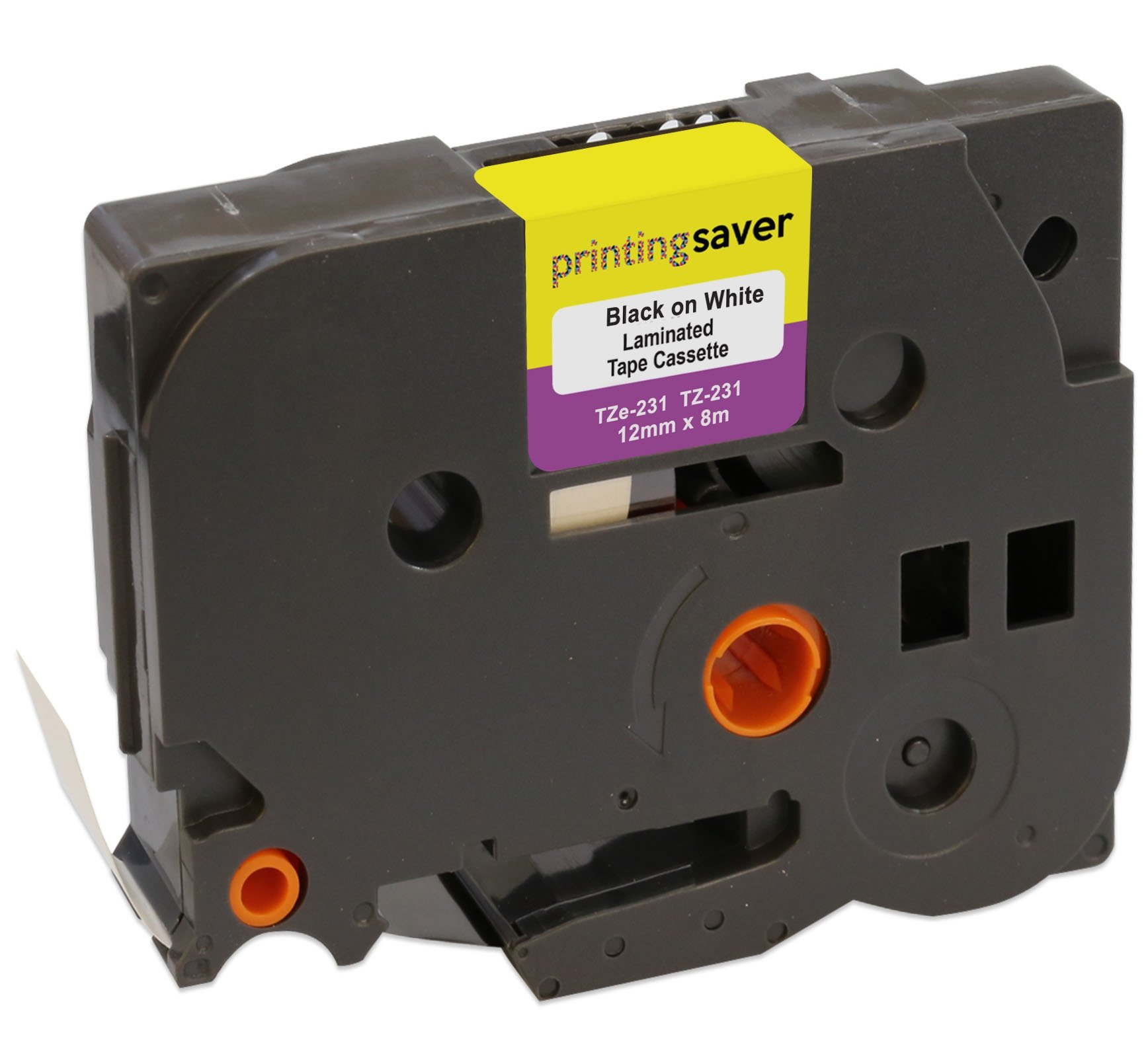 5X TZe231 TZe 231 Black on White 12mm x 8m Compatible Label Tapes for P-Touch PT-1000 1005 1010 3600 9600 D210 D210VP D400 D450VP D600VP H101C H101GB H105 H110 H300 P700 P750W Label Makers