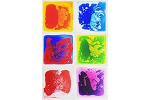 LONGKING 6 Sensory Tiles, 12" x 12" Sensory Floor Tiles, Liquid Floor Tiles