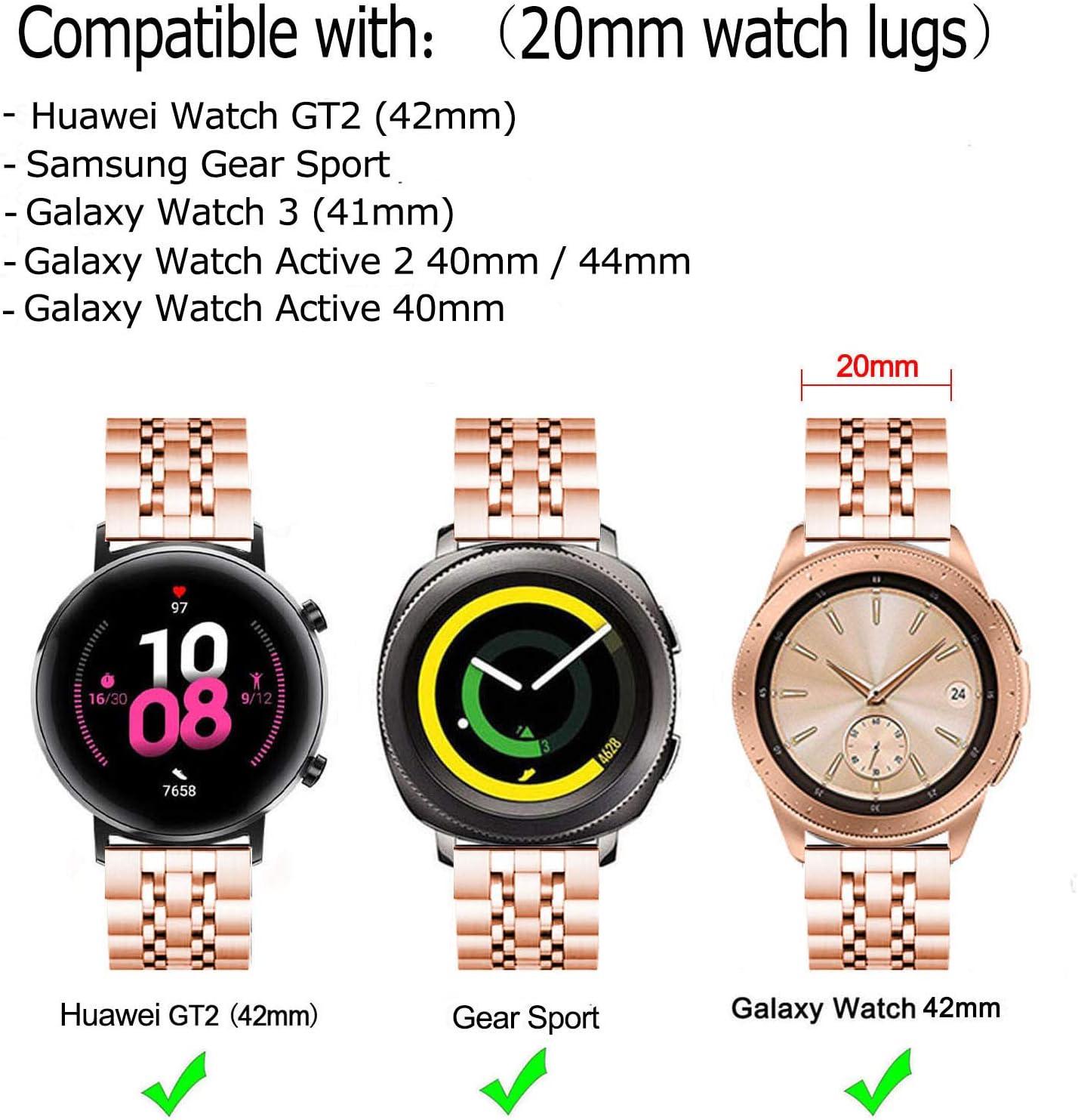 DEALELE Compatible with Samsung Galaxy Watch 6 / 6 Classic / 5 / 5 Pro / Galaxy Watch 4 / 4 Classic / 3 41mm - Image 4
